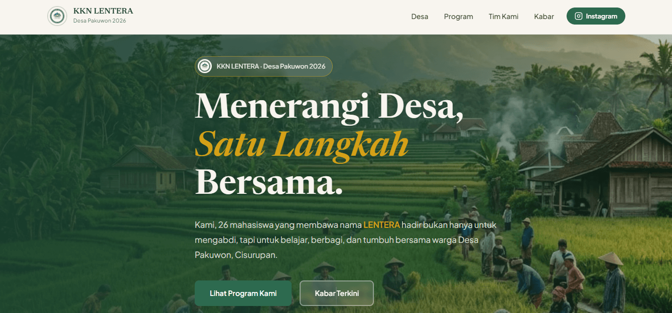Website KKN Desa Pakuwon